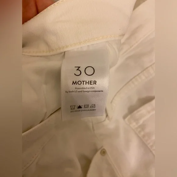 MOTHER The Rascal Ankle Snippet Whipping the Cream White Size 30 - Picture 8 of 11